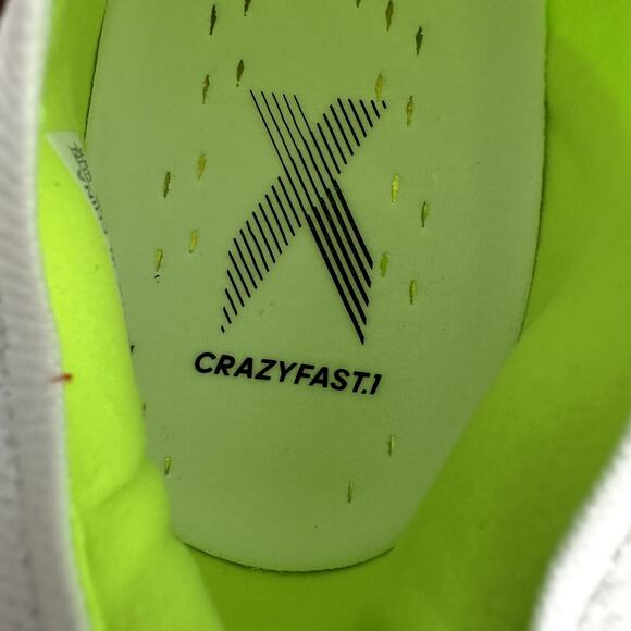 Adidas X Crazyfast.1 FG Soccer Cleats Boots Men's 13 White Green HQ4516 NEW - Picture 9 of 11
